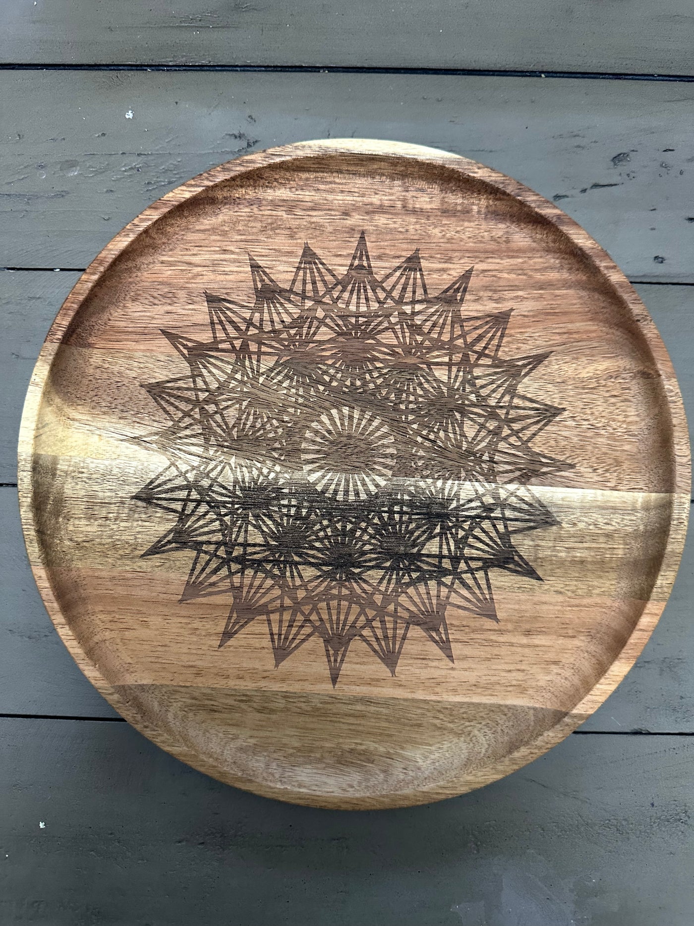 Sacred Geometry Wooden Plates