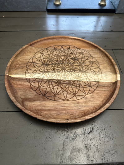 Sacred Geometry Wooden Plates