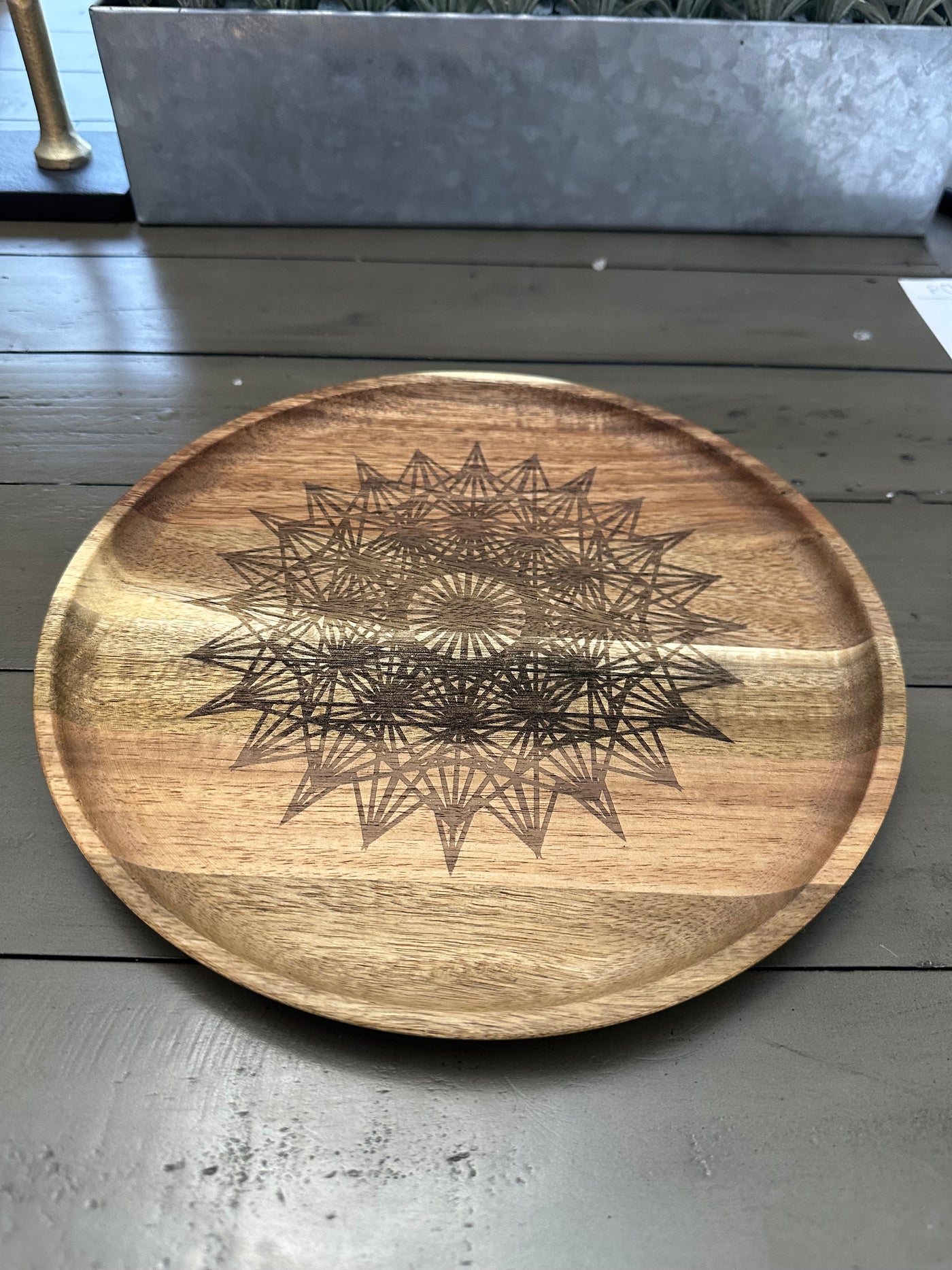 Sacred Geometry Wooden Plates